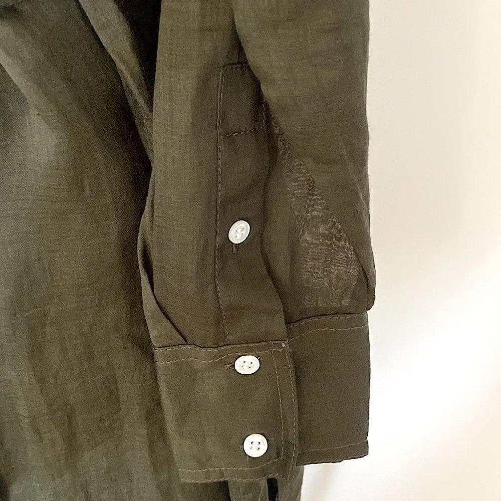 Banana Republic Two Piece Dress and Coat Army Green NWT Sz Small